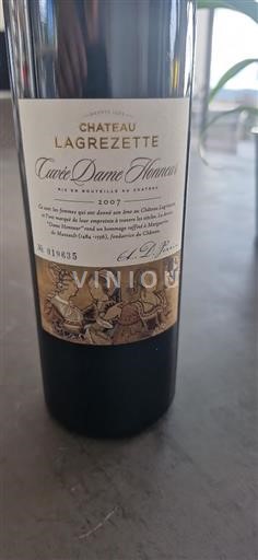 Südwestfrankreich Cahors Chateau Lagrezette Dame Honneur 2007