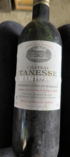 Bordeaux Premières Côtes de Bordeaux Château Tanesse 2000