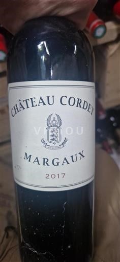 Bordeaux Margaux Château Cordet 2017