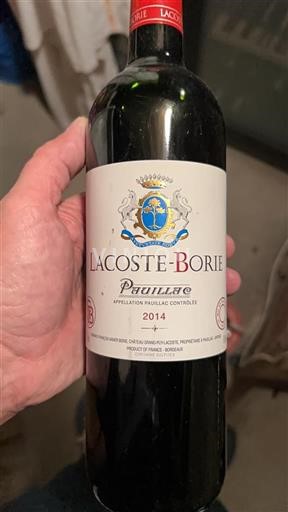Bordeaux Pauillac Lacoste-Borie 2014