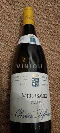 Bourgogne Meursault Olivier Leflaive Tillets 2018