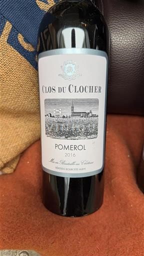 Bordeaux Pomerol Clos du Clocher 2016