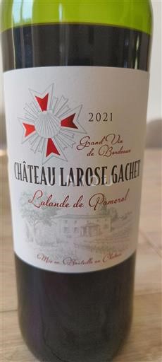 Bordéus Lalande-de-Pomerol Château Larose Gachet 2021