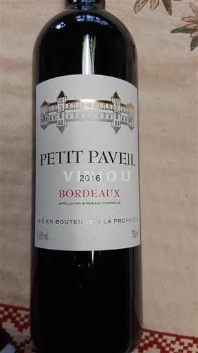Bordeaux Petit Paveil 2016