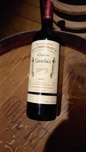 Bordeaux Saint-Émilion Grand Cru Chateau Lavallade 2003