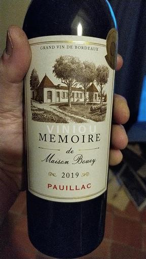 Bordeaux Pauillac Maison Bouey Mémoire 2019