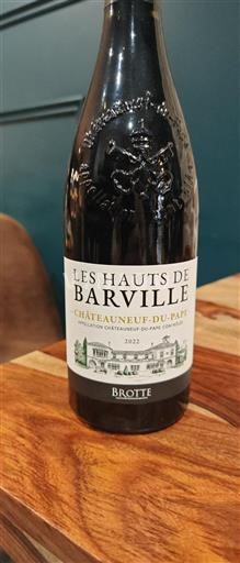 Vallée du Rhône Châteauneuf-du-pape Brotte Les hauts de Barville 2022