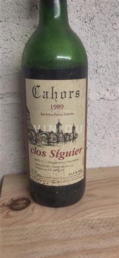 Sudoeste Cahors Clos Siguier 1989