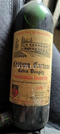 Bordeaux Saint-Émilion Grand Cru Château Carteau Côtes Daugay 1990