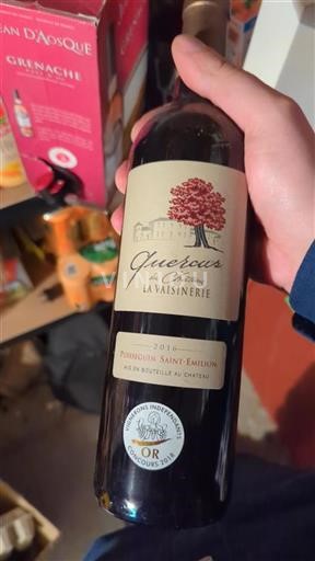 Bordeaux Puisseguin-saint-émilion Château La Vaisinerie Quercus 2016