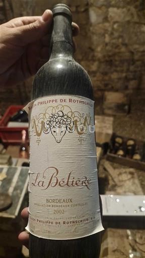 Vin Rouge sec La Bélière Baron Philippe de Rothschild 2002 France Bordeaux AOC