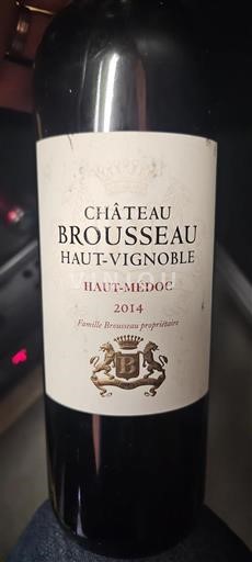 Bordeaux Haut-Médoc Château Brousseau Haut-Vignoble 2014