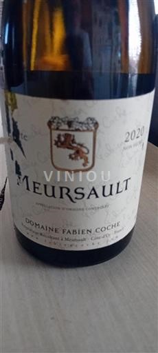 Bourgogne Meursault Domaine fabien coche 2020