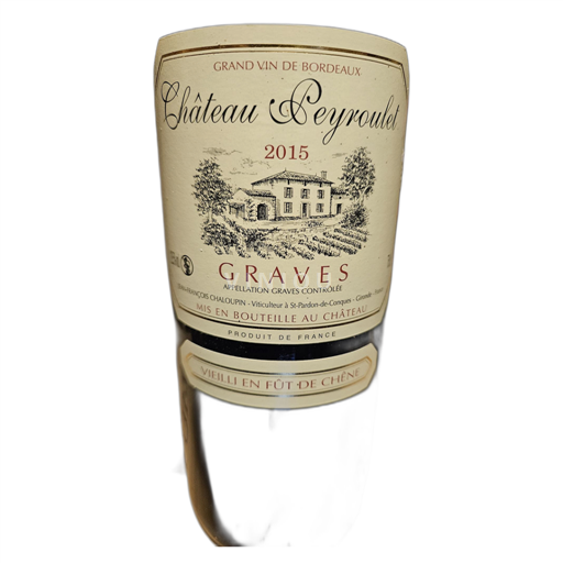 Burdeos Graves Château Peyroulet Vieilli en fût de chêne 2015