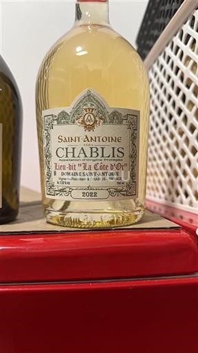 Burgundy Chablis Domaine Saint-Antoine 2022