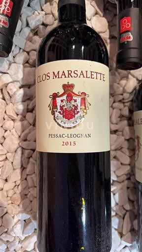 Bordeaux Pessac-Léognan Clos Marsalette 2015