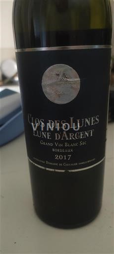 Bordeaux Unspecified Clos des Lunes Lune d'Argent 2017