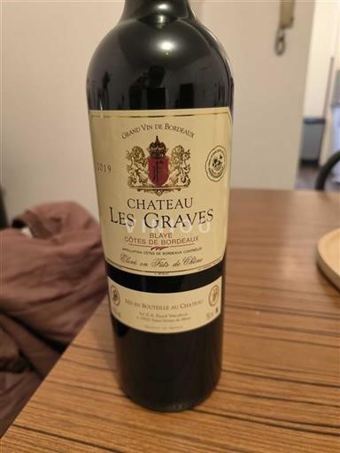 Bordeaux Blaye Côtes de Bordeaux Chateau Les Graves 2019