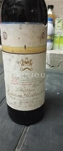 Bordeaux Pauillac Château mouton rothschild 1983