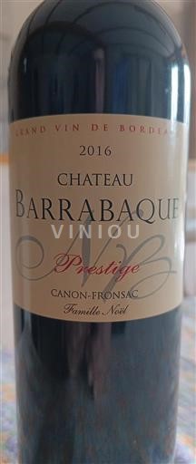 Bordeaux Canon-Fronsac Château Barrabaque Prestige 2016