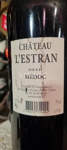 Bordeaux Médoc Château l'Estran 2010
