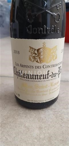 Vale do Ródano Châteauneuf-du-Pape Mas Saint Louis Les Arpents des Contrebandiers 2018