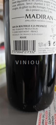South West Madiran Plaimont Non-Vintage