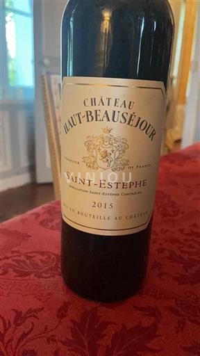 Bordeaux Saint-Estèphe Château Haut-Beauséjour 2015