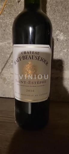Bordeaux Saint-Estèphe Château Haut-Beauséjour 2016