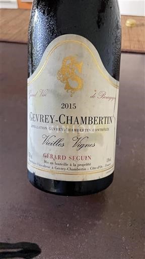 Bourgogne Gevrey-chambertin Gérard Seguin Vieilles Vignes 2015