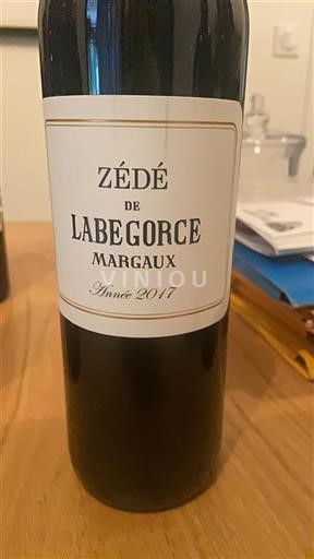 Bordeaux Margaux Labegorce Zédé 2017