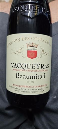 Valle del Ródano Vacqueyras Beaumirail 2019