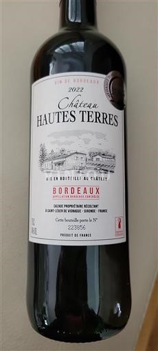 Bordeaux Château Hautes Terres 2022