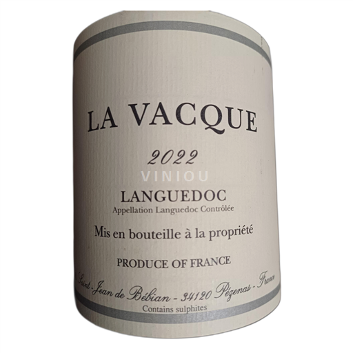 Vin Rouge sec La Vacque 2022 France Languedoc
