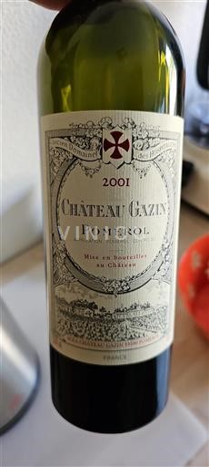Bordeaux Pomerol Château Gazin 2001