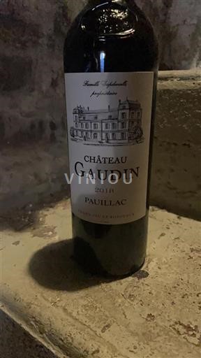 Bordeaux Pauillac Château Gaudin 2018