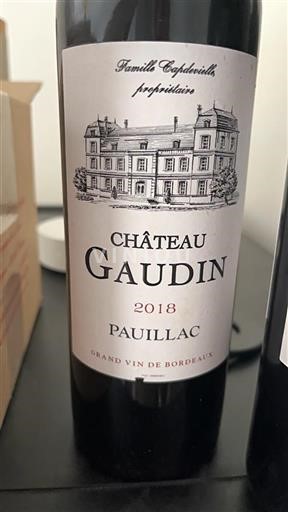 Bordeaux Pauillac Château Gaudin 2018