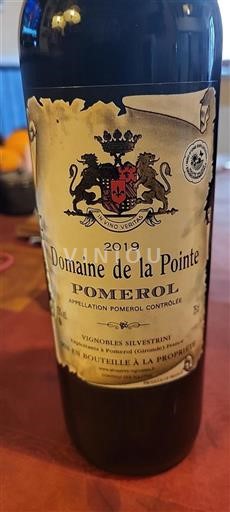 Bordeaux Pomerol Domaine de la Pointe 2019