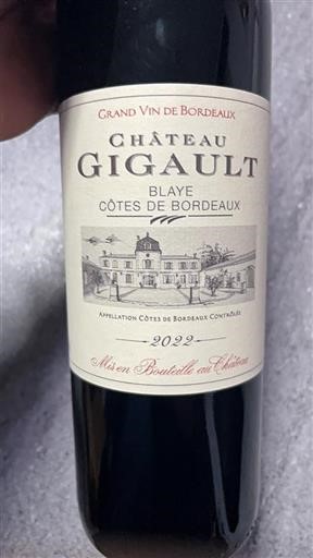 Bordeaux Blaye-Côtes-de-Bordeaux Château Gigault 2022