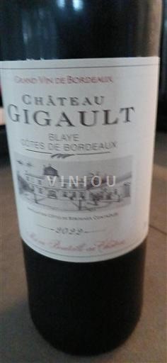 Bordeaux Blaye-Côtes-de-Bordeaux Château Gigault 2022