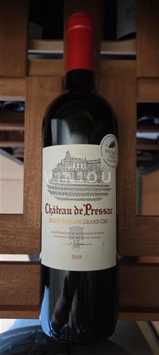 Burdeos Saint-Émilion Gran Cru Château de Pressac 2008