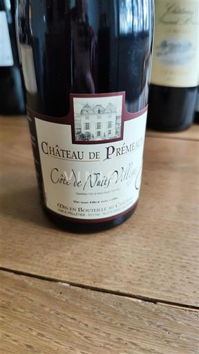 Bourgogne Côte de nuits villages Château de Prémeaux 2019