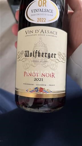 Vin Rouge sec Wolfberger 2021 France Alsace
