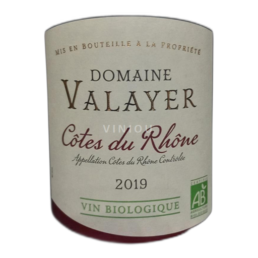 Rhônedalen Côtes du Rhône Domaine Valayer 2019